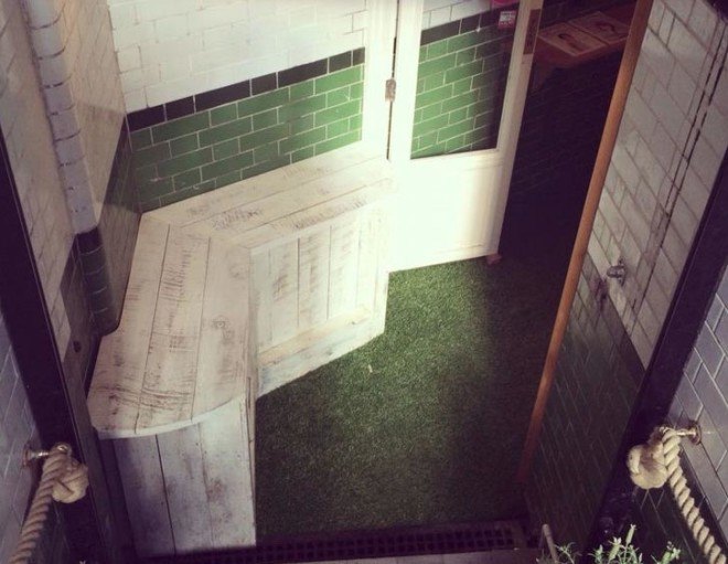 The Attendant, public toilet, green renovation, 19th century toilet, London architecture, London, conversion, vintage lamps, London designers, coffee shop