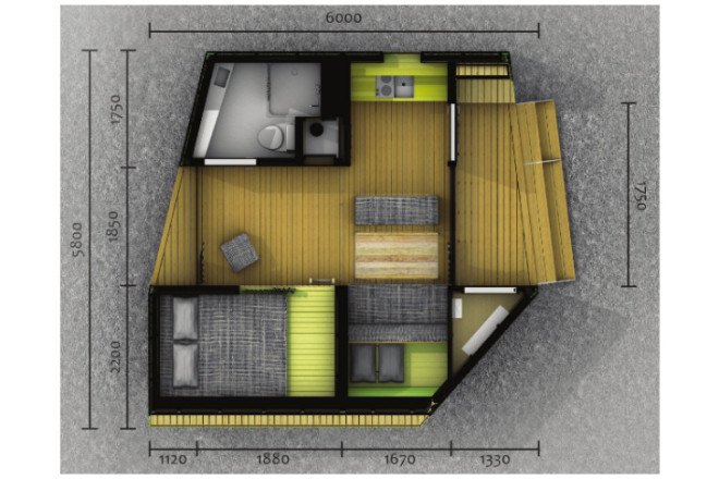 Trek In Hikers Cabin, Moodworks Architecture, kristel hermans architectuur, trek-in, prefab cabin, eco cabin, luxury camping, sustainable cabin