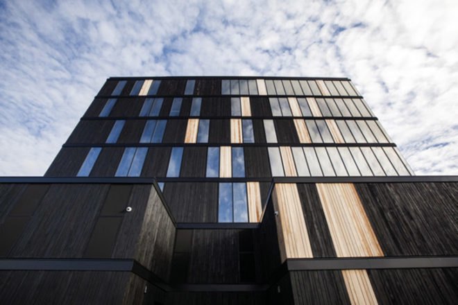 Wood Innovation and Design Center, University of Northern British Columbia, Naturally:Wood, wood architecture, modern architecture, sustainable building, WIDC, Michael Green Architects, Michael Green, Michael Green Timber construction, wood construction, wood buildings, wood skyscrapers, wood buildings, tallest wood building,