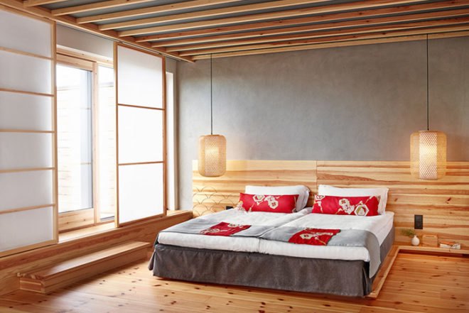 White Arkitekter, hotel extension, Yasuragi Spa Hotel, Sweden, Scandi-Japanese style, blackened timber, local pine cladding,