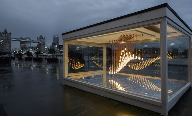 Design Museum Tank, Hulger, Plumen, Plumen 002, Plumen Tank, energy efficient lightbulbs, light sculpture, light installation, london, reader submitted content