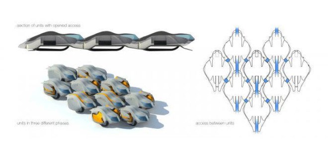 Antarctica, research station, mobile pods, Antarctic research, green transportation, transformable architecture, mobile homes, Henry Mckenzie, student work, inflatable architecture, inflatable home, futuristic home, student design, scientific research