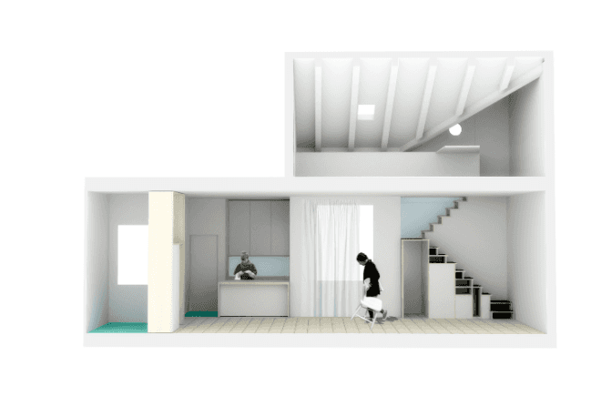 BUJ+COLÓN Arquitectos, architecture, spanish architecture, madrid apartments, plywood apartment madrid, building materials, plywood trio apartment, plywood furniture, urban design,