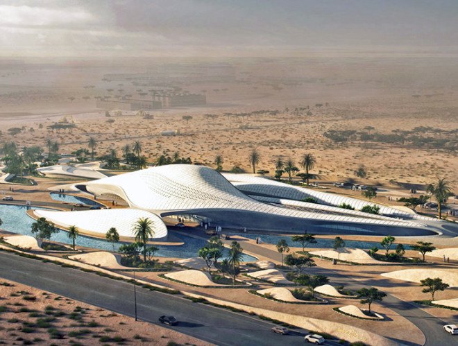 Bee'ah, LEED platinum, Zaha Hadid, Shamal winds, green energy, energy efficient, Bee'ah headquarters, natural ventilation, indirect sunlight, zero carbon, waste to energy, solar panels, ventilation energy recovery, UAE, Sharjah