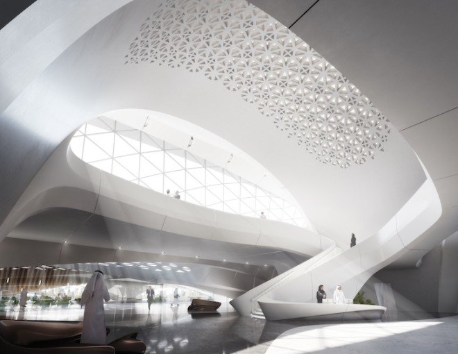 Bee'ah, LEED platinum, Zaha Hadid, Shamal winds, green energy, energy efficient, Bee'ah headquarters, natural ventilation, indirect sunlight, zero carbon, waste to energy, solar panels, ventilation energy recovery, UAE, Sharjah