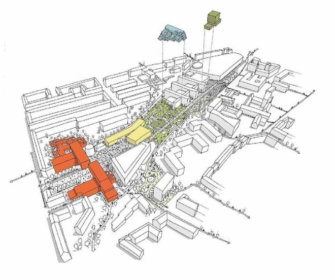 C.F. Møller, Julian Weyer, Green Building Council Denmark, Copenhagen, green roof, green campus, urban campus, city campus, campus design, sustainable campus, C.F. Møller Landscape, Transform, Moe, urban campus, Frederiksberg district, urban design,