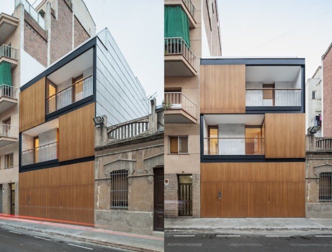 Alventosa Morell Arquitectes, Alventosa Morrell, Barcelona, narrow lot, skinny house, narrow house, maximize natural light, natural light, noise buffer, day-lit home,
