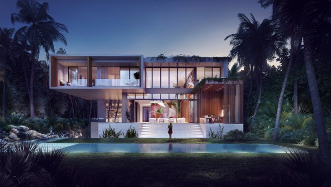 Oppenheim Architecture, Florida, Chad Oppenheim, Florida architecture, Casa Playa, oceanfront home, luxury villa, beach house, green roof, luxury living, Florida architects, glass facade