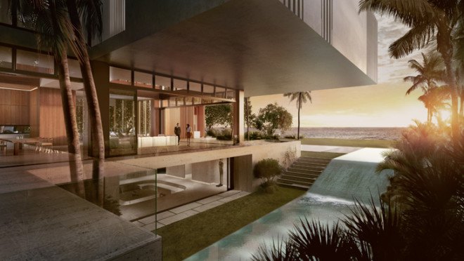 Oppenheim Architecture, Florida, Chad Oppenheim, Florida architecture, Casa Playa, oceanfront home, luxury villa, beach house, green roof, luxury living, Florida architects, glass facade