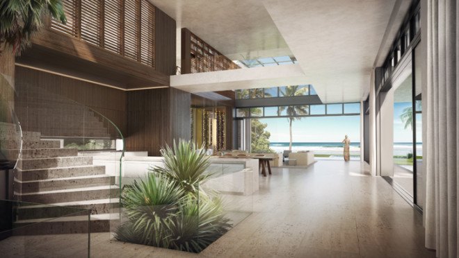 Oppenheim Architecture, Florida, Chad Oppenheim, Florida architecture, Casa Playa, oceanfront home, luxury villa, beach house, green roof, luxury living, Florida architects, glass facade