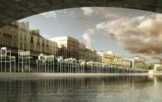 Capsule hotel, capsule hotel rooms, tiny hotel rooms, hotel, MenoMenoPiu architects, Paris, Seine River, EauBERGE Paris Capsule Hotel, MenoMenoPiu, paris hotel, short-term housing, waterfront,