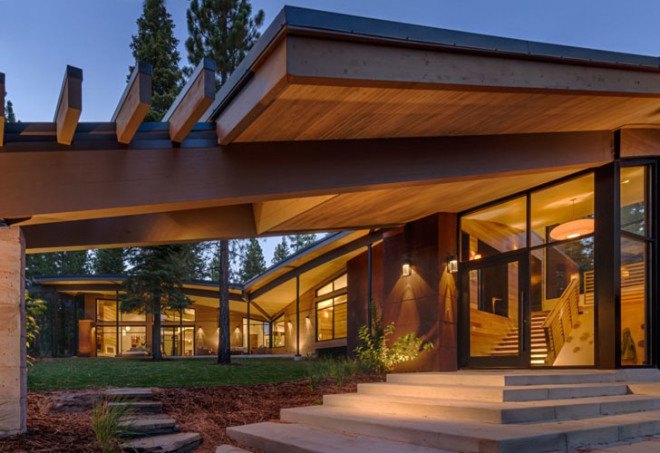 Flight House, Sage Architecture, california architecture, mountain home, wooden house, wooden architecture, cabin log, treehouse, passive solar design, green architecture, sustainably harvested wood, natural materials