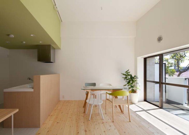 apartment renovation, Tokyo, Japanese architecture, green renovation, mezzanine, wooden architecture, Sinato, Fujigaoka T, reading room design, small spaces, small apartments