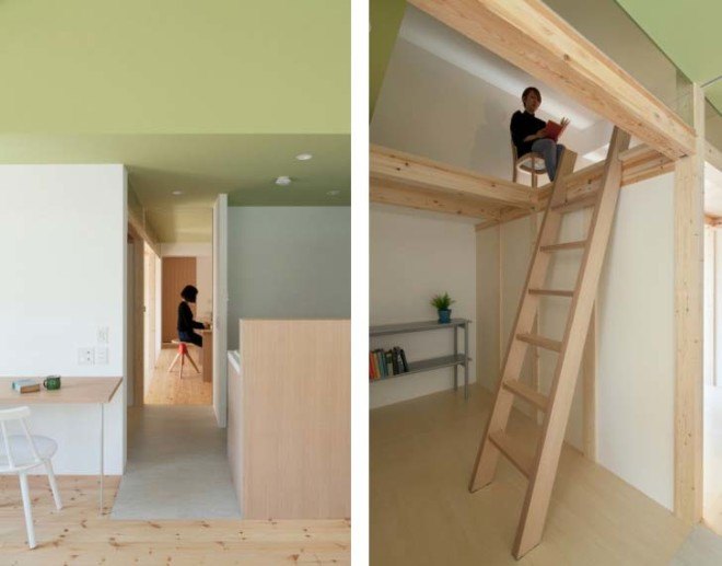 apartment renovation, Tokyo, Japanese architecture, green renovation, mezzanine, wooden architecture, Sinato, Fujigaoka T, reading room design, small spaces, small apartments