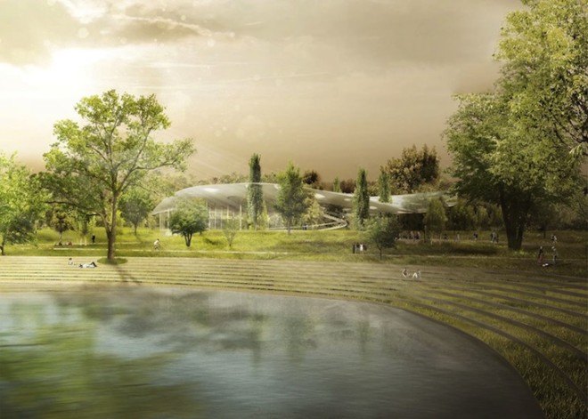 Ludwig Museum, New National gallery, museum project, Sou Fujimoto, Liget Budapest, KOZTI Architects, DIID Architectes, Hungary, Budapest, museum, museum design, Hungarian Music museum, oblong skylights, skylights