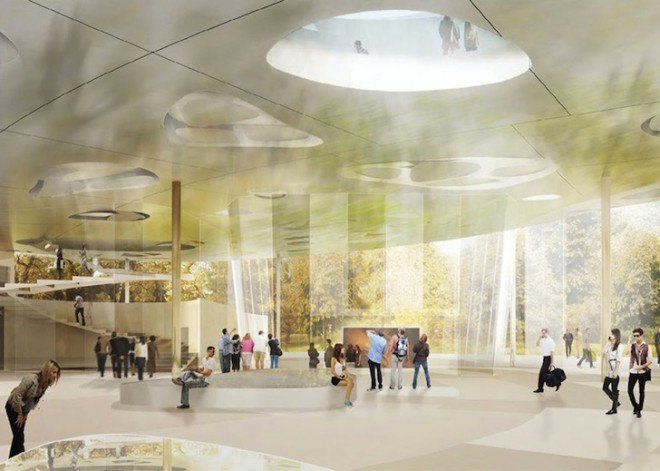 Ludwig Museum, New National gallery, museum project, Sou Fujimoto, Liget Budapest, KOZTI Architects, DIID Architectes, Hungary, Budapest, museum, museum design, Hungarian Music museum, oblong skylights, skylights