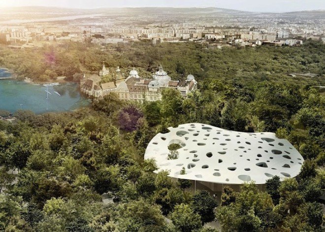 Ludwig Museum, New National gallery, museum project, Sou Fujimoto, Liget Budapest, KOZTI Architects, DIID Architectes, Hungary, Budapest, museum, museum design, Hungarian Music museum, oblong skylights, skylights