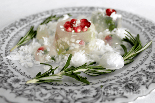 edible terrarium, terrariums, edible slow globe, diy snow globe, holiday desserts, unique dessert, cool dessert, diy snow globe, inhabitat diy, yuka yoneda, how to make an edible terrarium