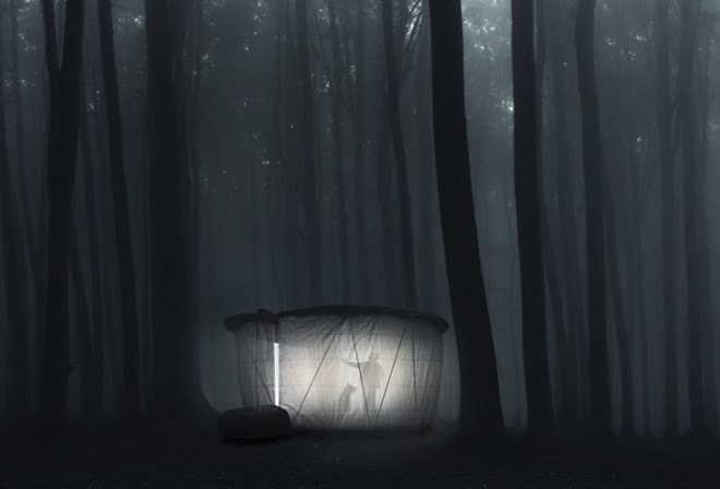 green design, eco design, sustainable design, Jagnefalt Milton, Attefallshus clause, Forest Pavilion, leaf shaped structure, pop up pavilion