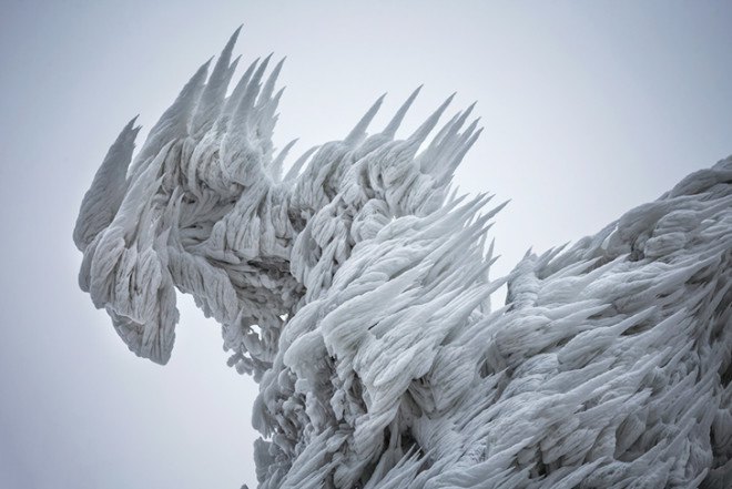 Marko Korošec, frozen trees, snow photographs, rime ice landscape, Mount Javornik, Slovenia,weather photographer