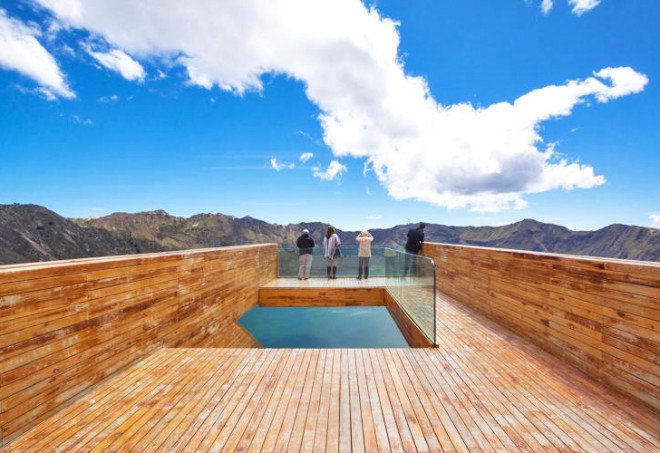 mirado en la laguna del quilotoa, quilotoa crater, quilotoa, ecuador, viewpoint, platform, view platform, pavilion, javier mera, erdc arquitectors, jorge andrade benitez, jorge andrade, daniel moreno, daniel moreno flores, eco travel, eco tourism, teak wood, modular, modular construction, green design, green building, green architecture, sustainable building, sustainable design, sustainable architecture, eco design