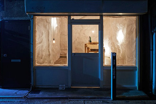 Naoya Matsumoto Design, tracing paper, Yorunoma Bar, Osaka, grotto-like bar, pop-up bar