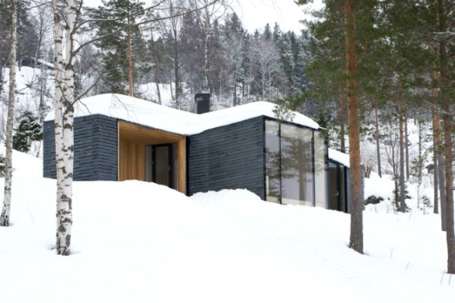 Norderhov Cabin, Atelier Oslo, eco cabin, norway, cabin, winter cabin,