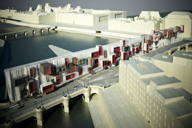 Pont 9, Stephane Malka, malka architecture, parastic architecture, mobile ghetto, paris, paris bridge