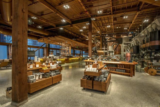 Reserve Roastery Tasting Room, Starbucks, seattle, coffee shop, eco coffee shop, sustainable coffee, starbucks reserve coffee, green renovation