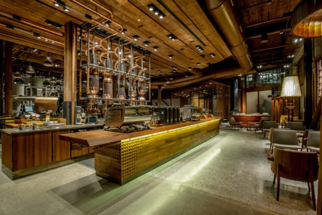 Reserve Roastery Tasting Room, Starbucks, seattle, coffee shop, eco coffee shop, sustainable coffee, starbucks reserve coffee, green renovation