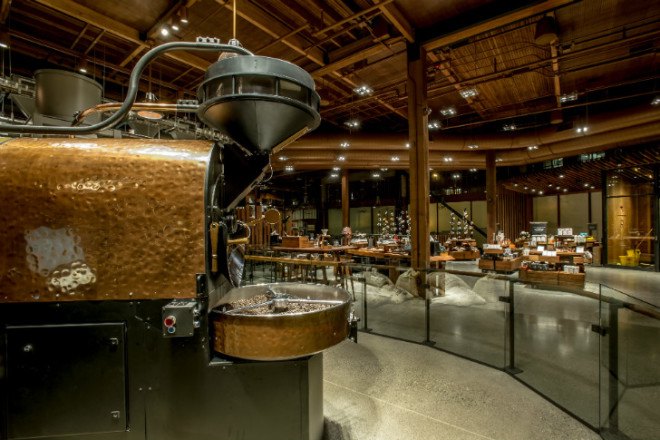 Reserve Roastery Tasting Room, Starbucks, seattle, coffee shop, eco coffee shop, sustainable coffee, starbucks reserve coffee, green renovation