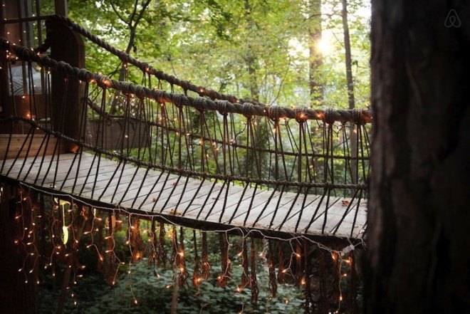 Peter Bahouth, Airbnb, Airbnb rental, Secluded Intown Treehouse, treehouse, Atlanta, airbnb treehouse, magical treehouse, reclaimed materials, salvaged materials, antiques, short leaf pine
