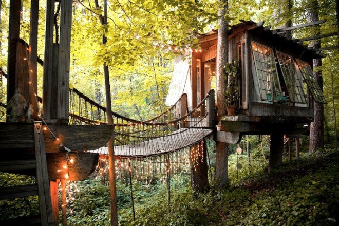 Peter Bahouth, Airbnb, Airbnb rental, Secluded Intown Treehouse, treehouse, Atlanta, airbnb treehouse, magical treehouse, reclaimed materials, salvaged materials, antiques, short leaf pine