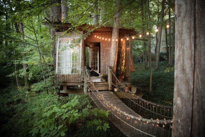 Peter Bahouth, Airbnb, Airbnb rental, Secluded Intown Treehouse, treehouse, Atlanta, airbnb treehouse, magical treehouse, reclaimed materials, salvaged materials, antiques, short leaf pine