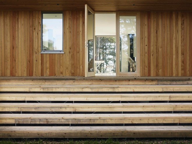 Johan Sundberg, Johan Sundberg Arkitektur, Sommarhus Akenine, Siberian larch, larch, Baltic Sea, Sweden, summerhouse, timber cabin, terrace, larch, sea breeze, timber,