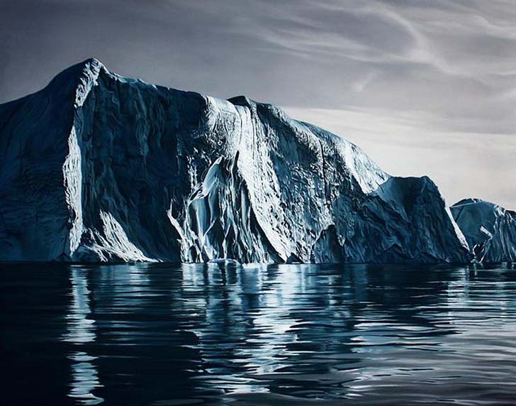 green design, eco design, sustainable design , Zaria Forman, fingerpainting, photorealistic pastel, environmental painting