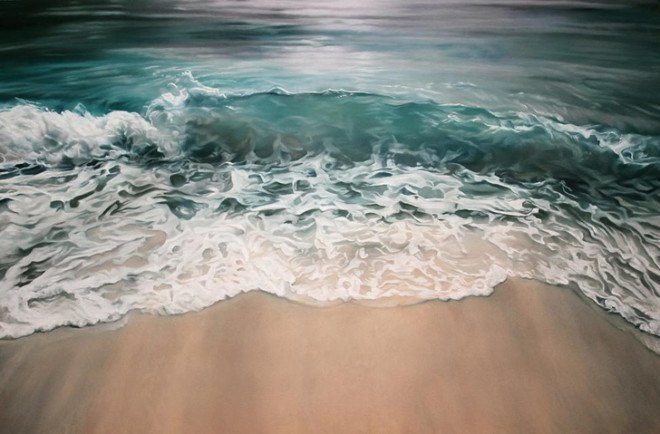 green design, eco design, sustainable design , Zaria Forman, fingerpainting, photorealistic pastel, environmental painting