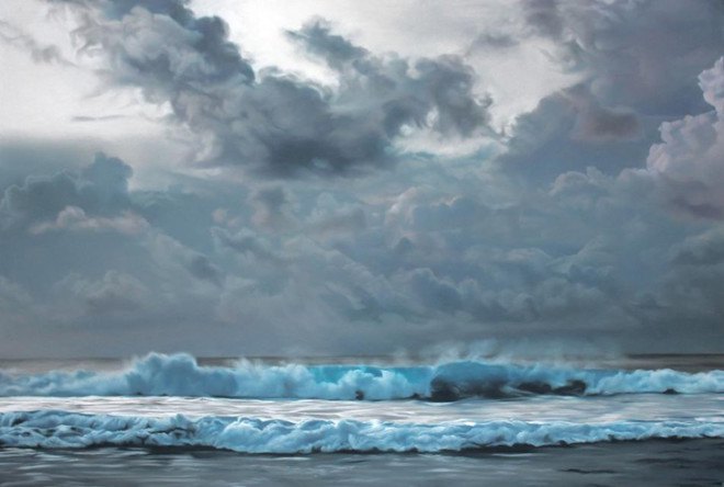 green design, eco design, sustainable design , Zaria Forman, fingerpainting, photorealistic pastel, environmental painting
