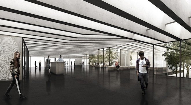 COBE, Adidas, Germany, Herzogenaurach, rhombus-shaped building, World of Sports, Dan Stubbergaard, Meet & Eat, multifunctional building, winter gardens, floor-to-ceiling windows, Knippers Helbig, Transsolar,