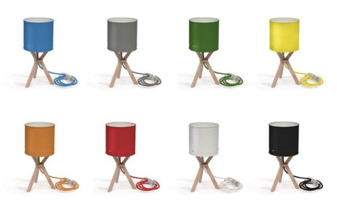 Margherita lamp, izmade, pizza sauce cans, tomato sauce cans, metal cans, metal can lamp, upcycled lamp, recycled lamp, recycle tomato sauce cans, indiegogo campaign, sustainable lamp, reader submitted content, cnc milled plywood, plywood, renewable soybean adhesive