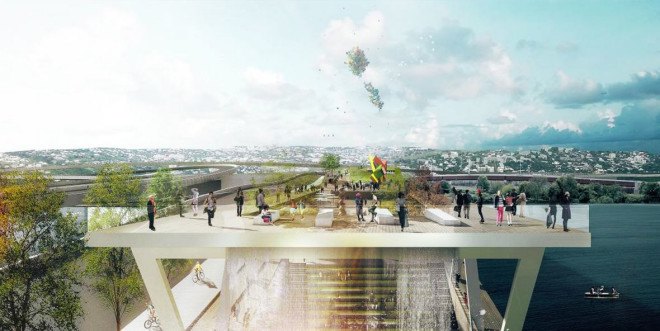 Washington DC Bridge, Washington DC bridge park, OMA + OLIN, urban park, urban design, DC park, DC bridge, elevated park,