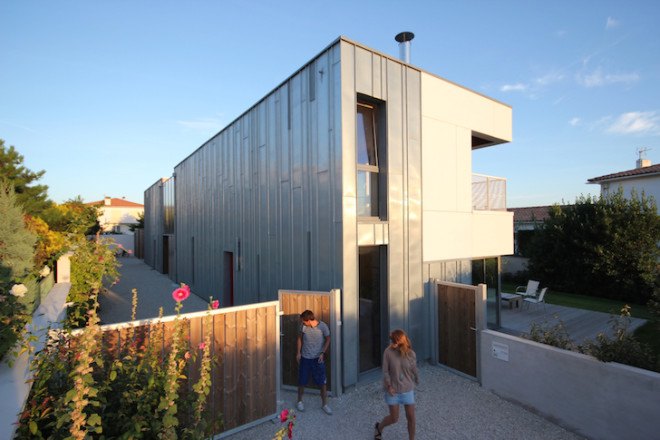 TICA Architecture, 2 in 1: Intergenerational House, energy efficient architecture, France, French architecture, cross-laminated timber, geothermal energy, south-facing rooms, Vaux-sur-Mer, bioclimatic design, bioclimatic architecture
