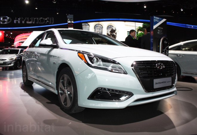 Hyundai, Hyundai Sonata, Hyundai Sonata plug-in hybrid, Hyundai Sonata Hybrid, plug-in hybrid, 2015 detroit auto show, detroit auto show, hybrid, green car, green transportation