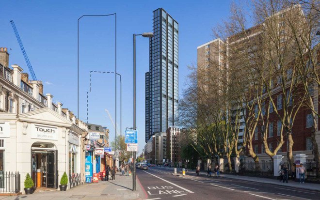 Foster + Partners, 250 City Road London, London, London high-rise, London towers, Norman Foster, bike parking, bike paths, bike lanes, cycle-friendly architecture, green transportation, mass transport