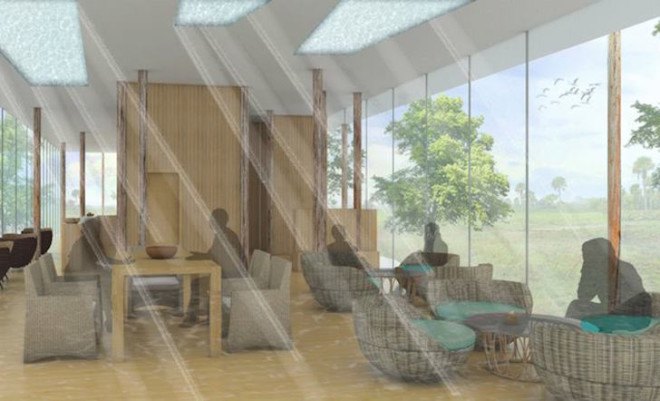 ecotourism, Cambodia, Cambodian Civil War, Khmer Rouge, Ang Trapeang Thmor, wildlife reserve, northeast Cambodia, interpretation center, information center, Atelier COLE, forest lake, wildlife, rare birds, ecological hotspot, Wildlife Conservation Society