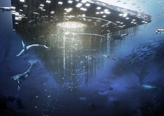 green design, eco design, sustainable design , BIODIVERSITY[CITY], Quentin Perchet, Thomas Yvon, Zarko Uzlac, Jacques Rougerie Foundation, International Architecture Competition, artificial island, artificial reef