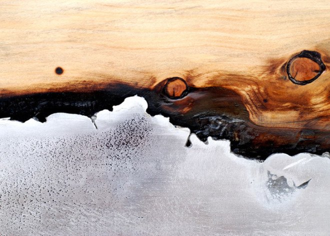 Hilla Shamia, Aluminium Furniture, Tree Trunk Furniture, Natural Wood Furniture, Charcoal Furniture, Israeli Furniture Design