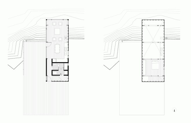 Cliff House, MacKay-Lyons Sweetapple Architects, freeze-thaw cycles, minimalist cabin, cabin, retreat, weekend getaway, passive solar, passive solar gain, affordable cabin, cedar shiplap, timber cabin, Nova Scotia, Atlantic coast,