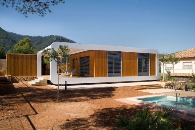 smartphone, NOEM, Ecological House 3.0, smartphone, automated home, energy efficient, renewable materials, local materials, energy efficiency, energy efficient home, modular home, prefab, prefab home, wireless, bioclimatic, modules, wood, laminated wood, solid structural panels, wood fiber panels, high performance glass, passive home