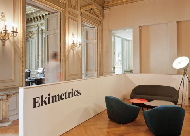 Estelle Vincent, Ekimetrics, Paris office building, Paris, green renovation, office renovation, wooden structure, wooden installation, marketing agency, meeting space, office